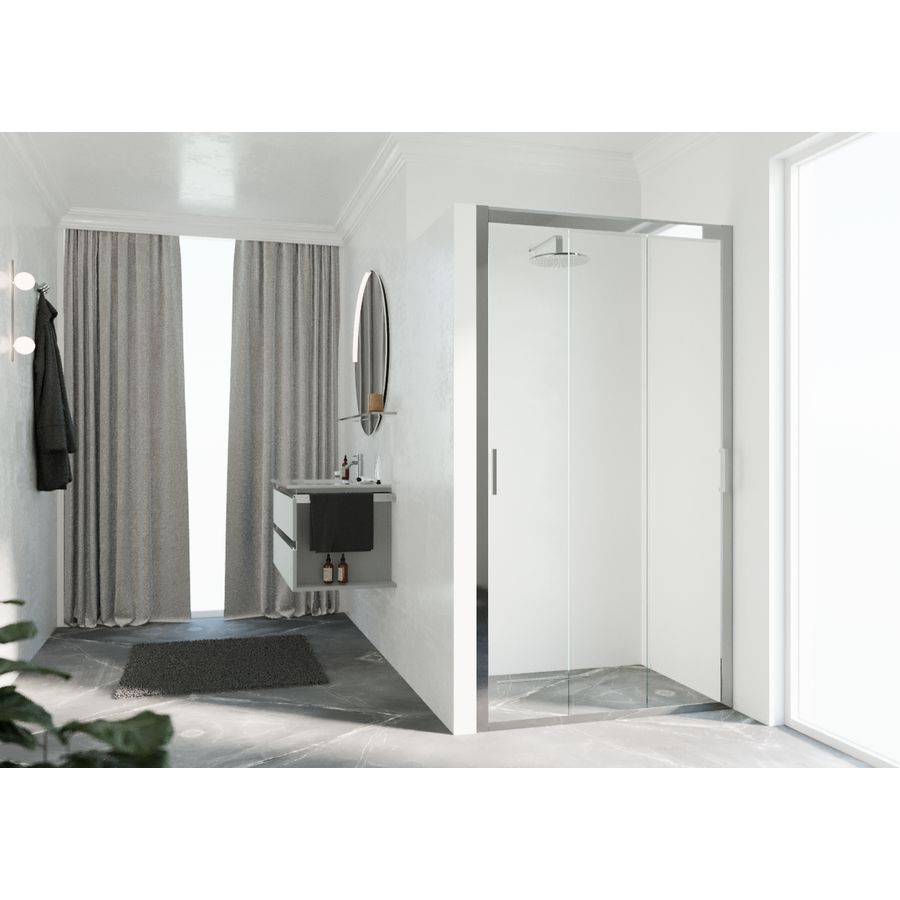 Zephyros 2.0 3p 106 ver.106-112cm helder glas chroom