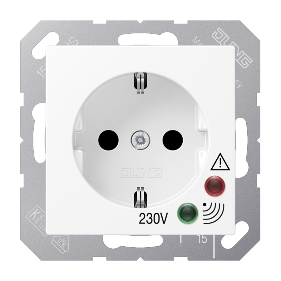 Wandcontactdoos alpin wit m.oversp.bev&schr.kl A(S)500