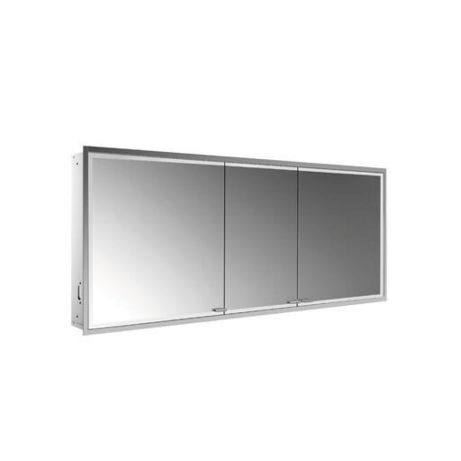 Led-spiegelkast Prestige2 inbouw 3 deuren zonder Emco light system 1615mm excl. montageframe