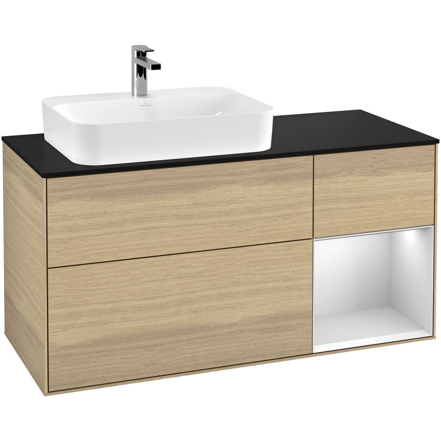 Wastafelonderkast Finion 1200x603x501mm Oak Veneer F402MTPC