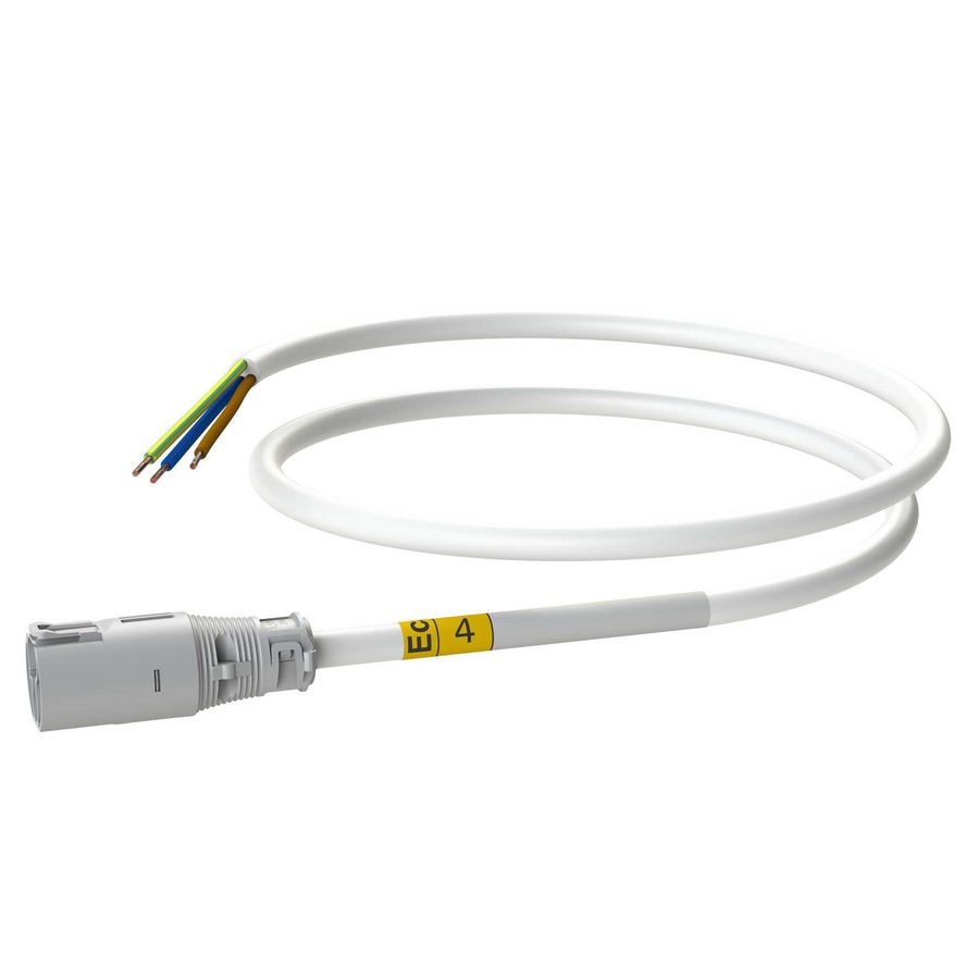 Patchkabel Male-open 4m 3G1,5 wit Eca VVE=20