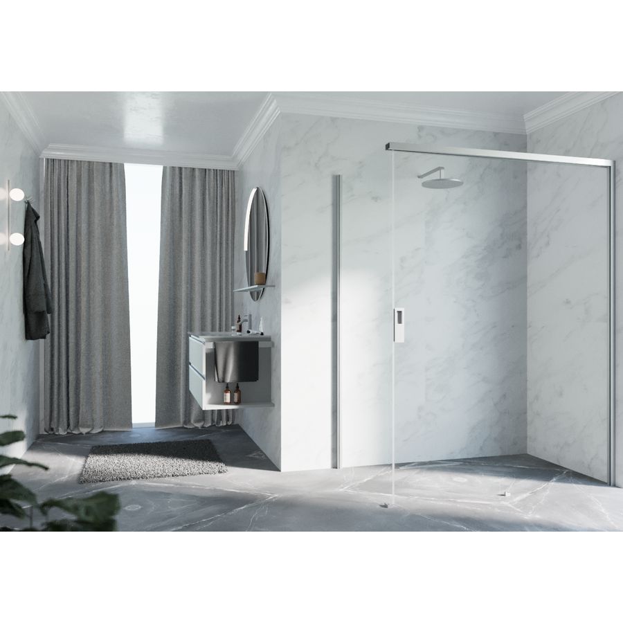 Zijwand OPEFH RE 950-970x2000mm matchroom helder