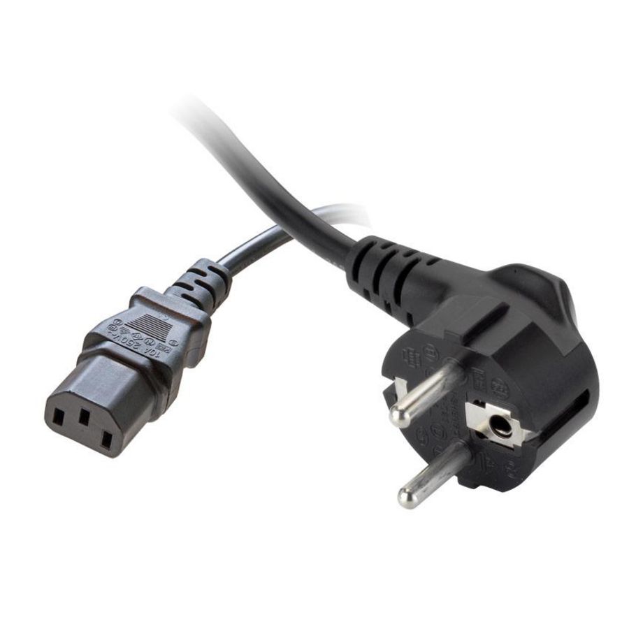 Europese stroom kabel C13 zwart 2.5mtr.