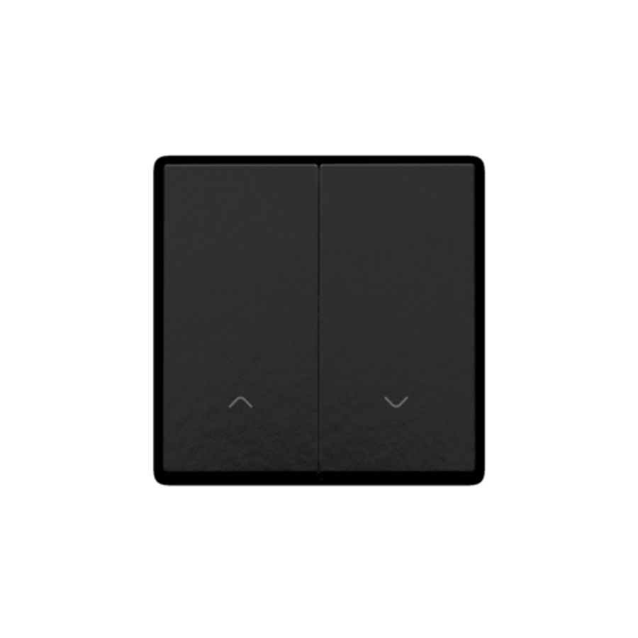 Afwerkingsset dubbele elektr. rolluikschakelaar piano blac