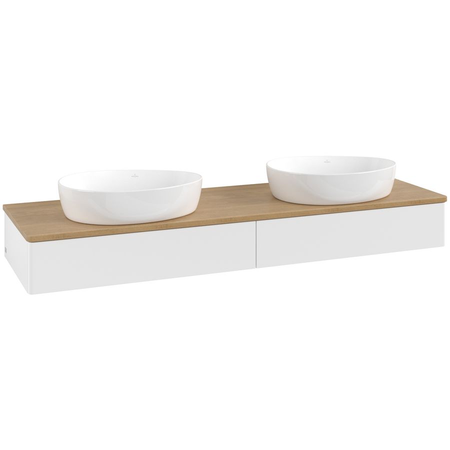 Wastafelonderkast Antao 1600x190x500mm White Matt Lacquer L17011MT