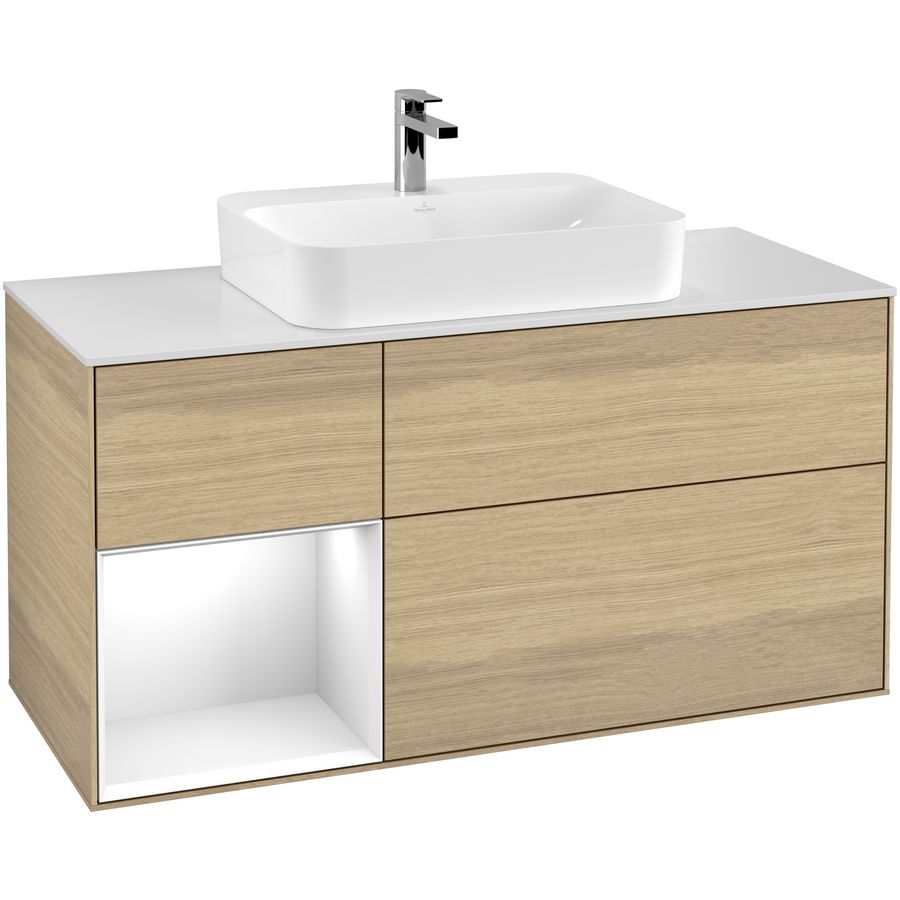 Wastafelonderkast Finion 1200x603x501mm Oak Veneer F411GFPC