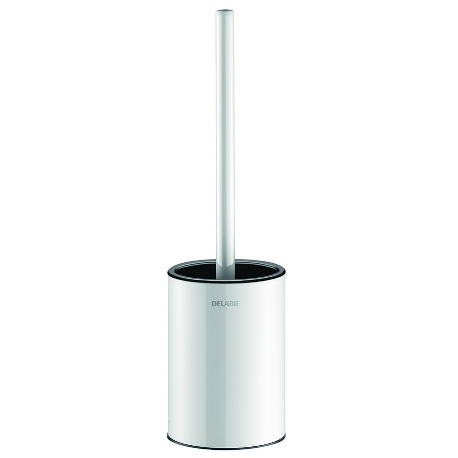 Toiletborsteouder muurmontage zonder deksel RVS wit epoxy