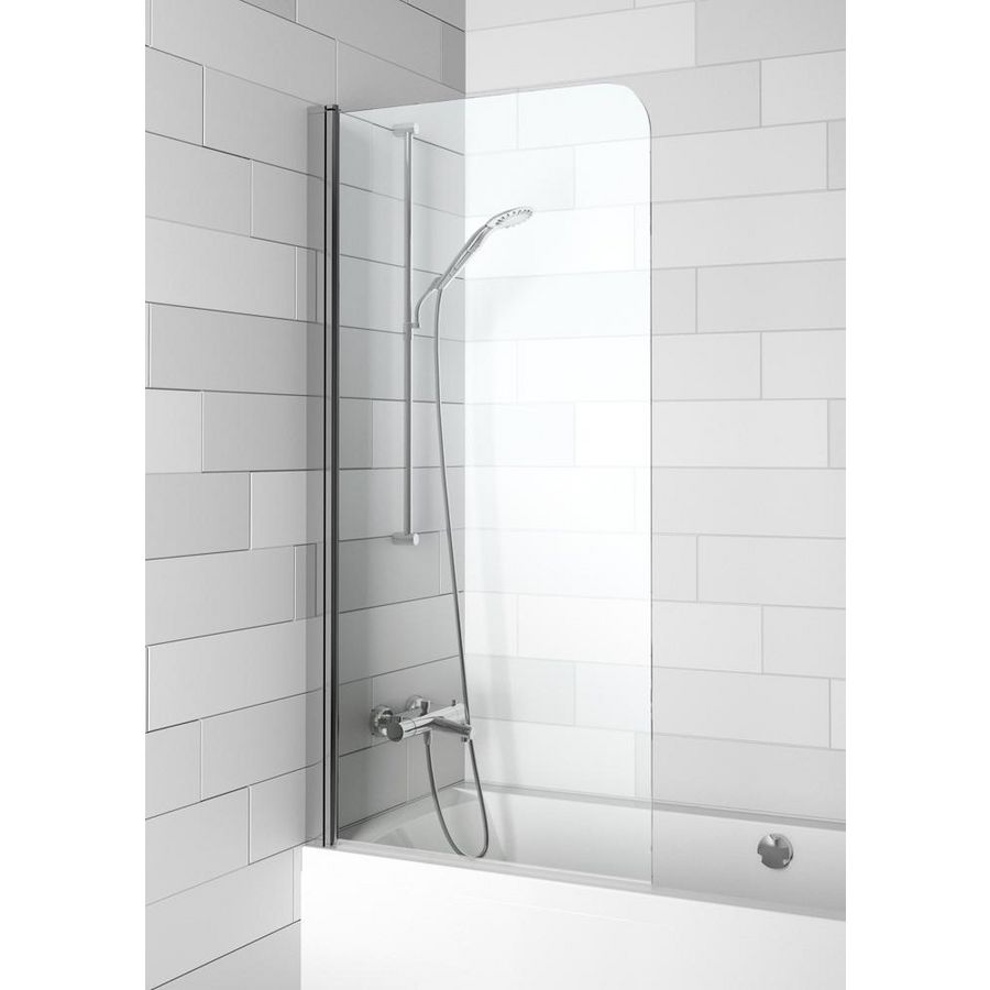 Badklapwand 1-delig Novik Z107 75x150cm omkeerbaar chroom