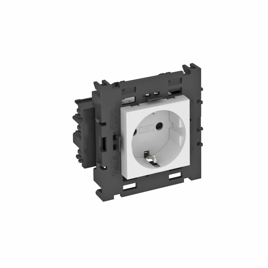 Contactdoos 1-vdg 0gr moduul-45 zijaansl. 250V 10/16A