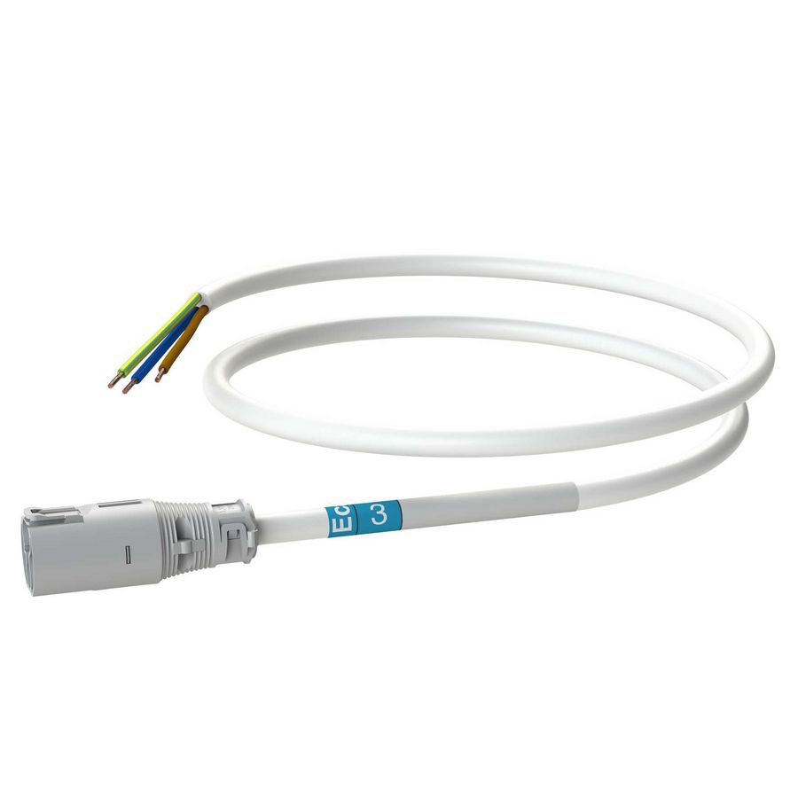 Patchkabel Male-open 3m 3G1,5 wit Eca VVE=20