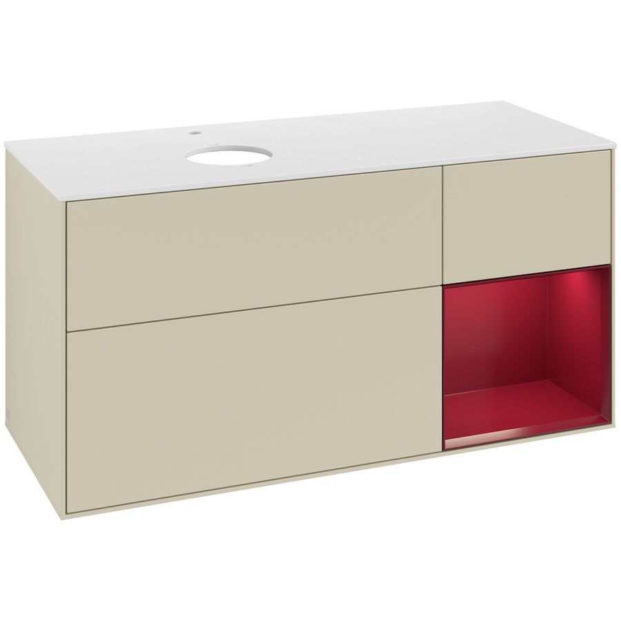 Wastafelonderkast Finion 1200x603x501mm S.Grey Matt Lacquer G811HBHJ