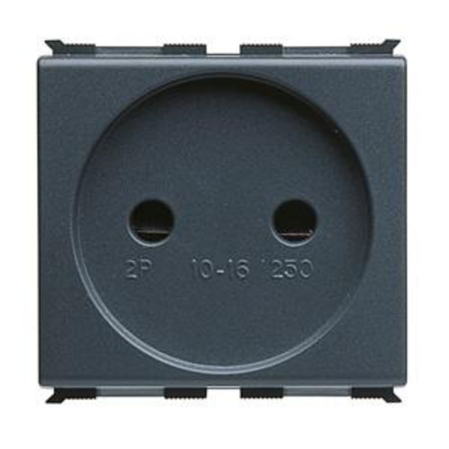 FRANSE STANDAARD WANDCONTACTDOOS 250 Vac-2P 16 A-2 MODULE-PL