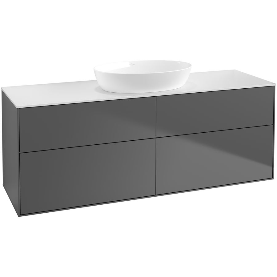 Wastafelonderkast Finion 1600x603x501mm Antr. Matt Lacquer FA9100GK