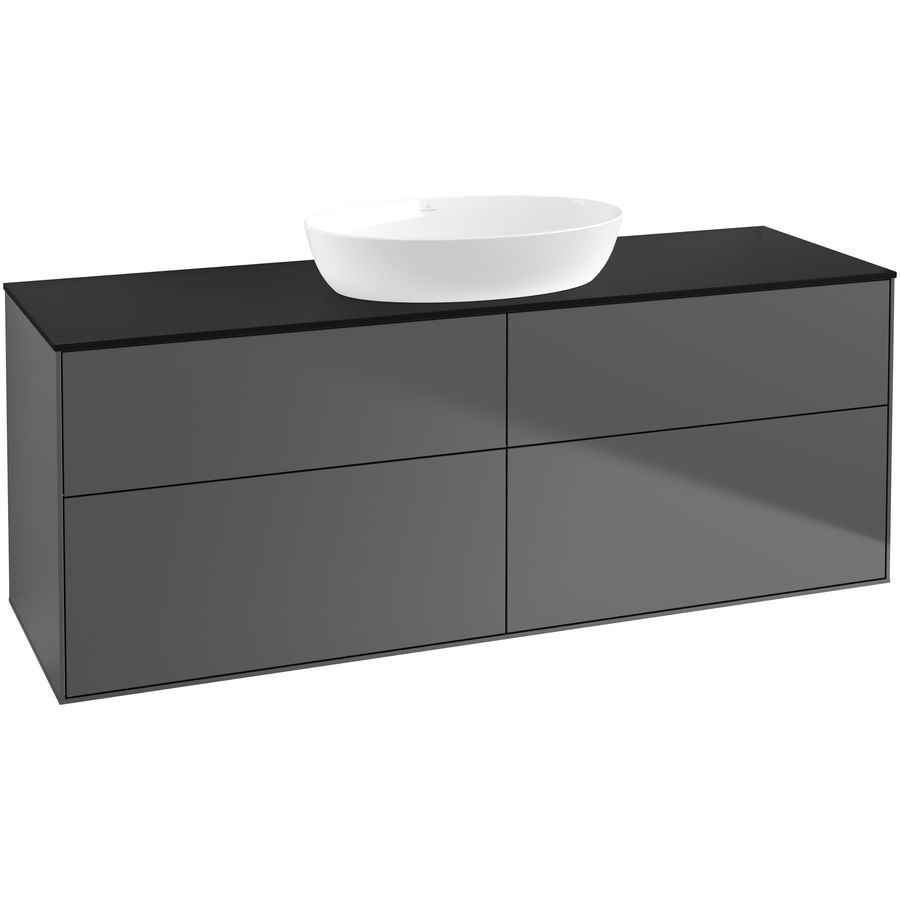 Wastafelonderkast Finion 1600x603x501mm Antr. Matt Lacquer FA9200GK