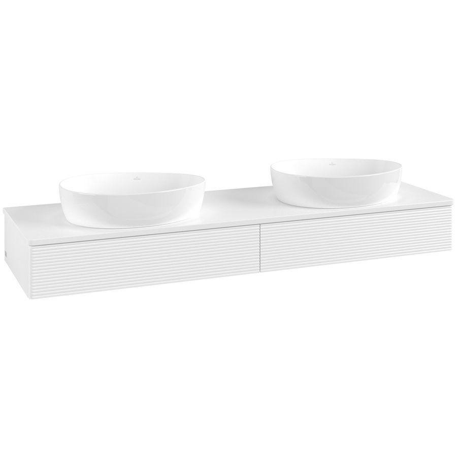 Wastafelonderkast Antao 1600x190x500mm White Matt Lacquer L17110MT