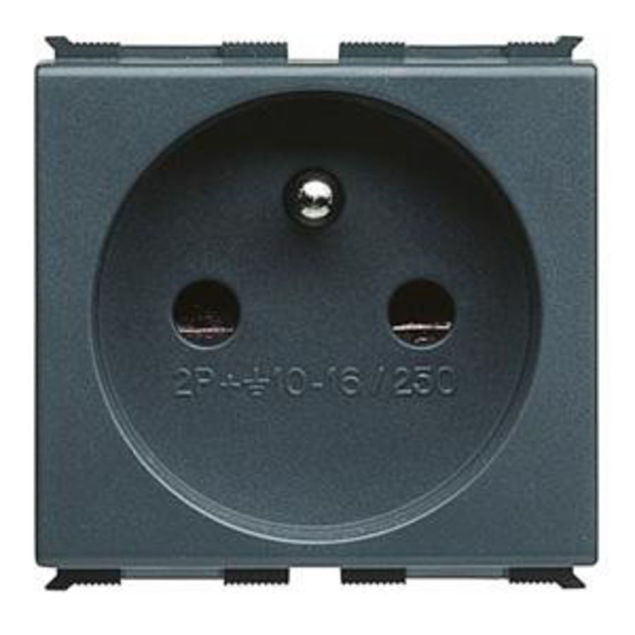 FRANSE STANDAARD WANDCONTACTDOOS 250 Vac-2P+A 16 A-2 MODULE-