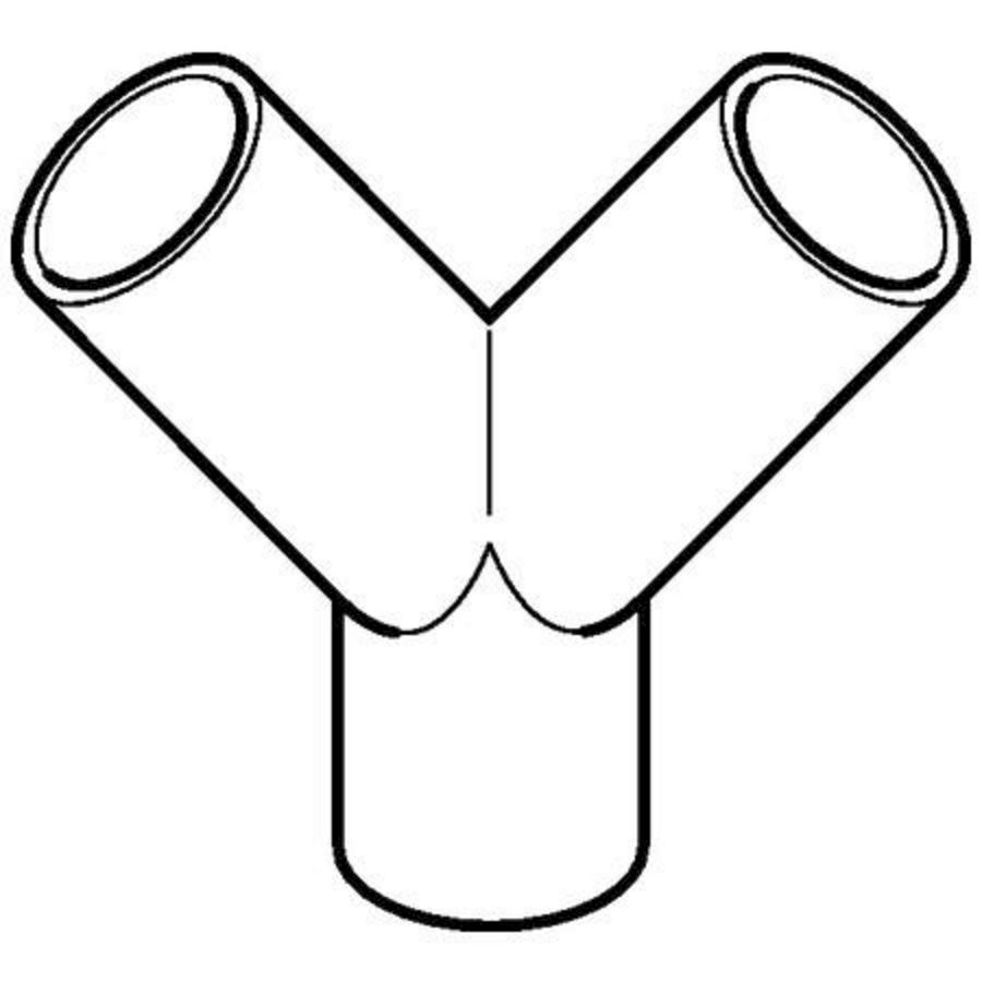 Polyethyleen (PE) broek T-stuk 2x 30° 50mm