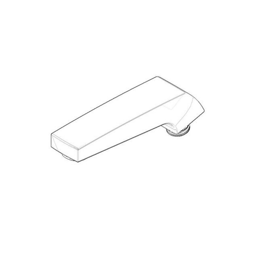 Uitloop 170x65x42mm, 5,68l/min. Platina gebors.