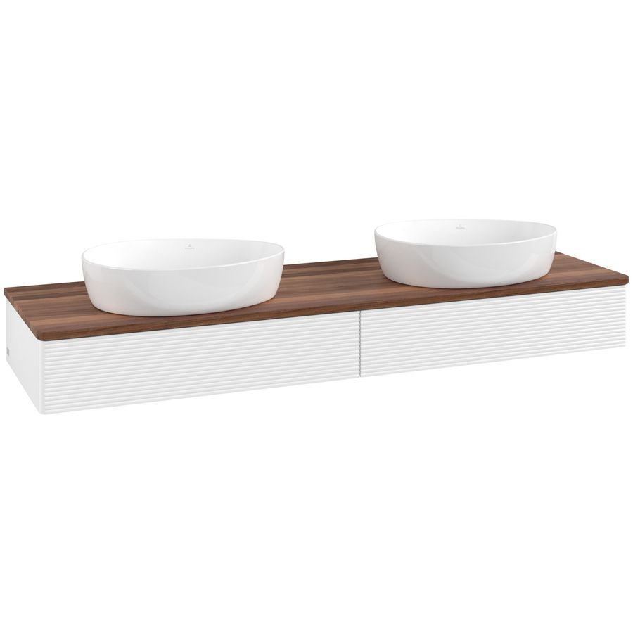 Wastafelonderkast Antao 1600x190x500mm White Matt Lacquer L17112MT