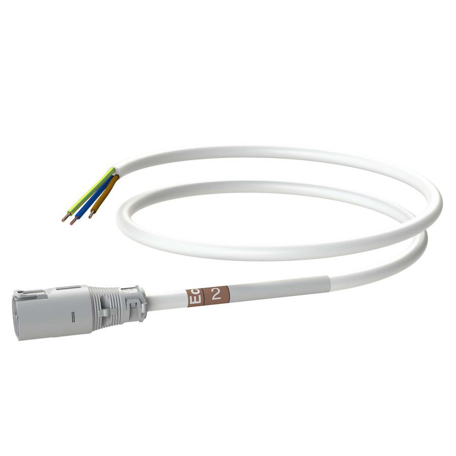 Patchkabel Male-open 2m 3G1,5 wit Eca VVE=10