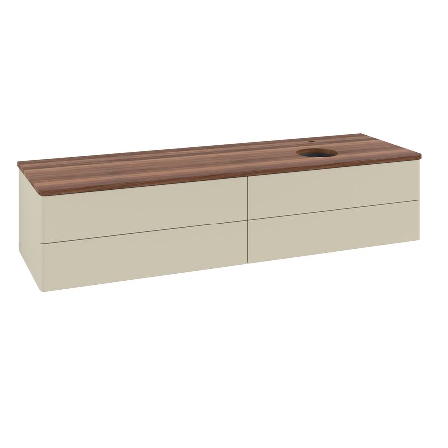 Wastafelonderkast Antao 1600x360x500mm S.Grey Matt Lacquer K27052HJ
