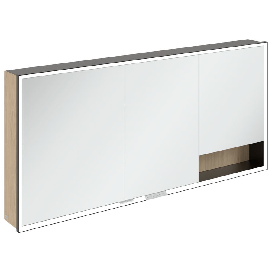 Opbouw Spiegelkast My View+ 1600x750x168mm Nordic Oak