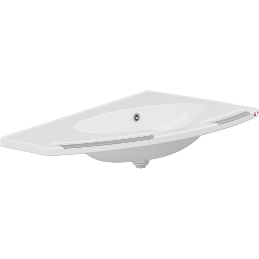 Wastafel met overloop links afgerond MATRIX ANGLE DEEP R2152112000