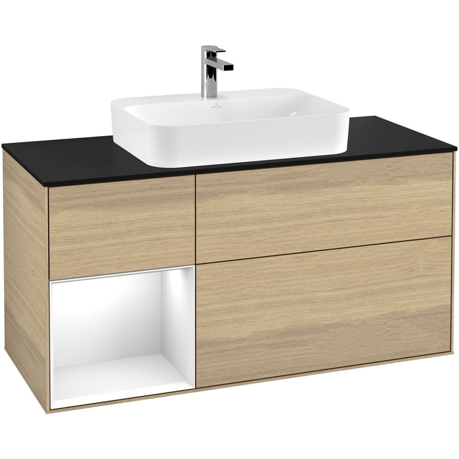 Wastafelonderkast Finion 1200x603x501mm Oak Veneer F412GFPC
