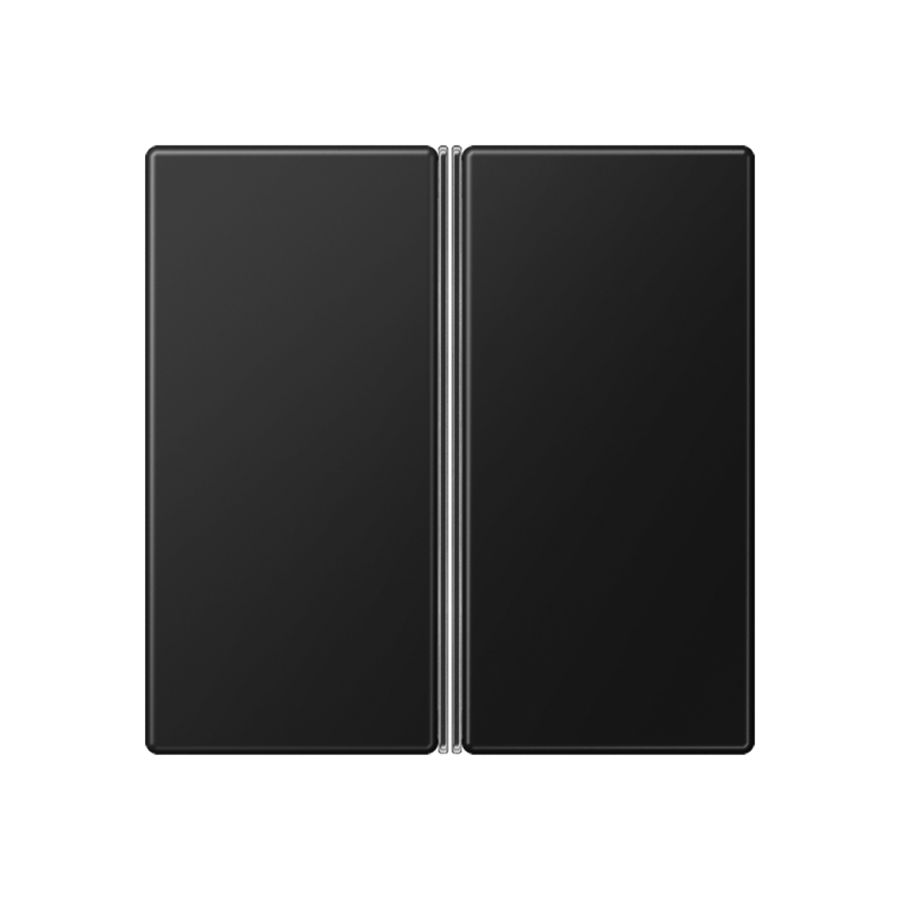 Tastafdekking F40 A/AS 2-voudig matzwart KNX/eNet