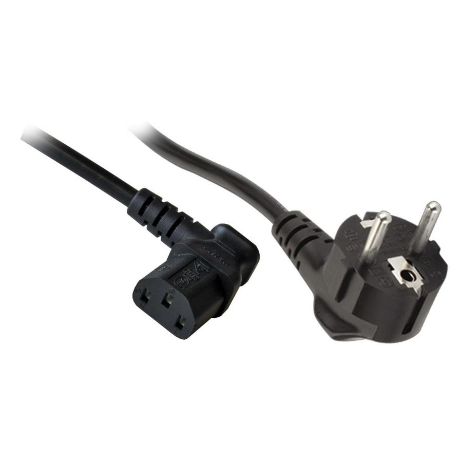 Powercord EU Schuko plug- C13 Angled 3x0.75mm² 2.0mtr.
