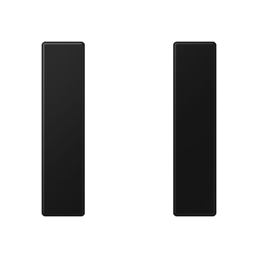 Tastafdekking F50 A/AS 1-voudig matzwart KNX/eNet