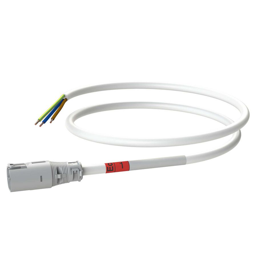 Patchkabel Male-open 1m 3G1,5 wit Eca VVE=10