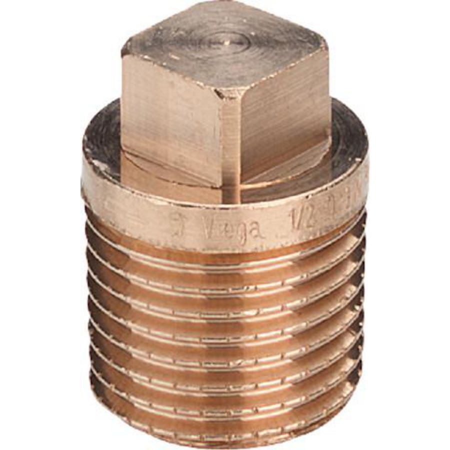 Stop brons 1/4" bt. zonder rand met vierkant 3291 VVE=10
