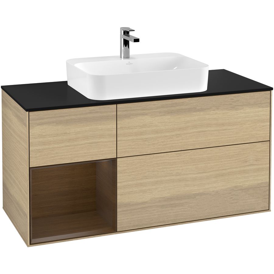 Wastafelonderkast Finion 1200x603x501mm Oak Veneer F412GNPC