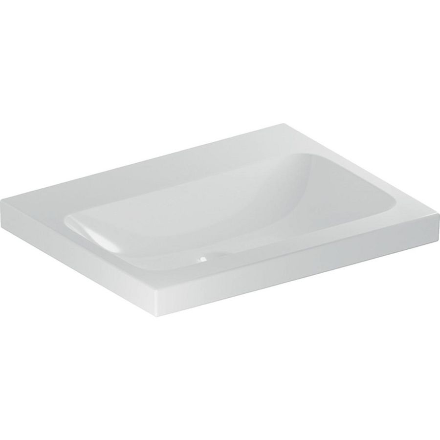 iCon Light opzetwastafel 60x48cm z/kraangat z/overloop wit