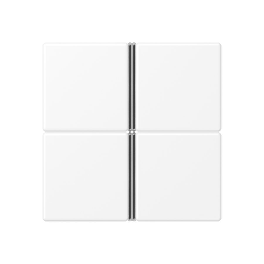 Tastafdekking F40 A/AS 4-voudig matwit KNX/eNet