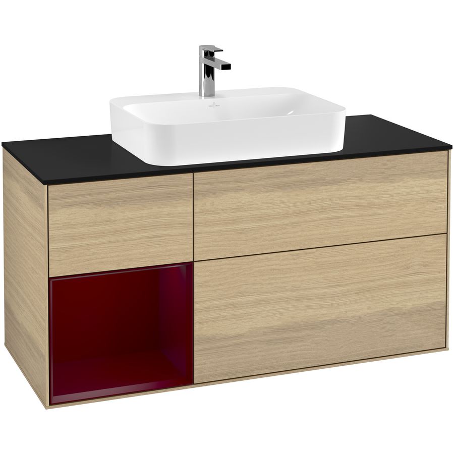 Wastafelonderkast Finion 1200x603x501mm Oak Veneer F412HBPC