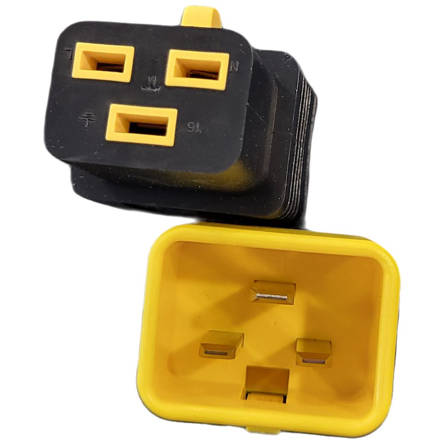 SECURED POWER JUMPER C19 C20 BLACK 2.0mtr.