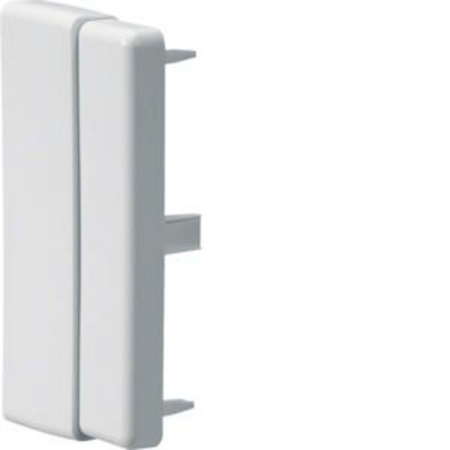 Eindplaat voor goot 110mm LF breed verkeerswit