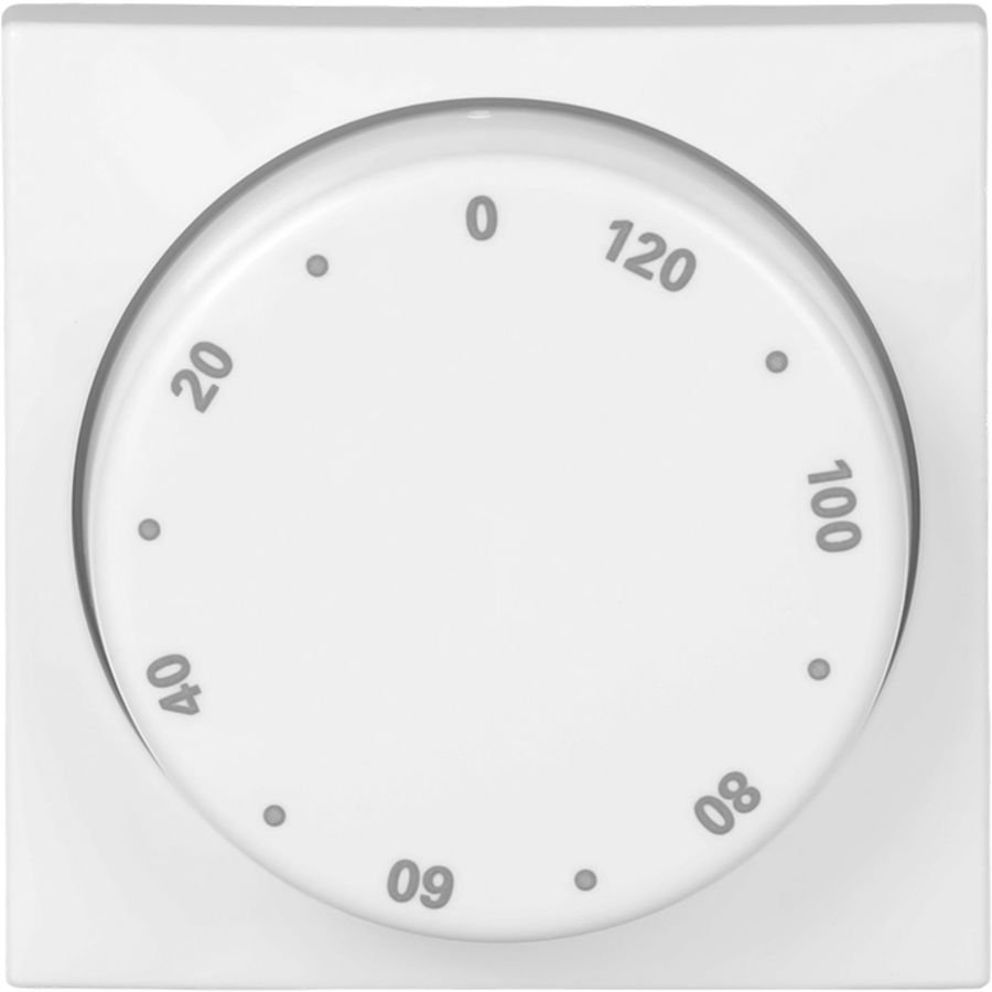 Centraalplaat + knop voor 1071U 120min SI-B-alpinwit (1771-914-102)