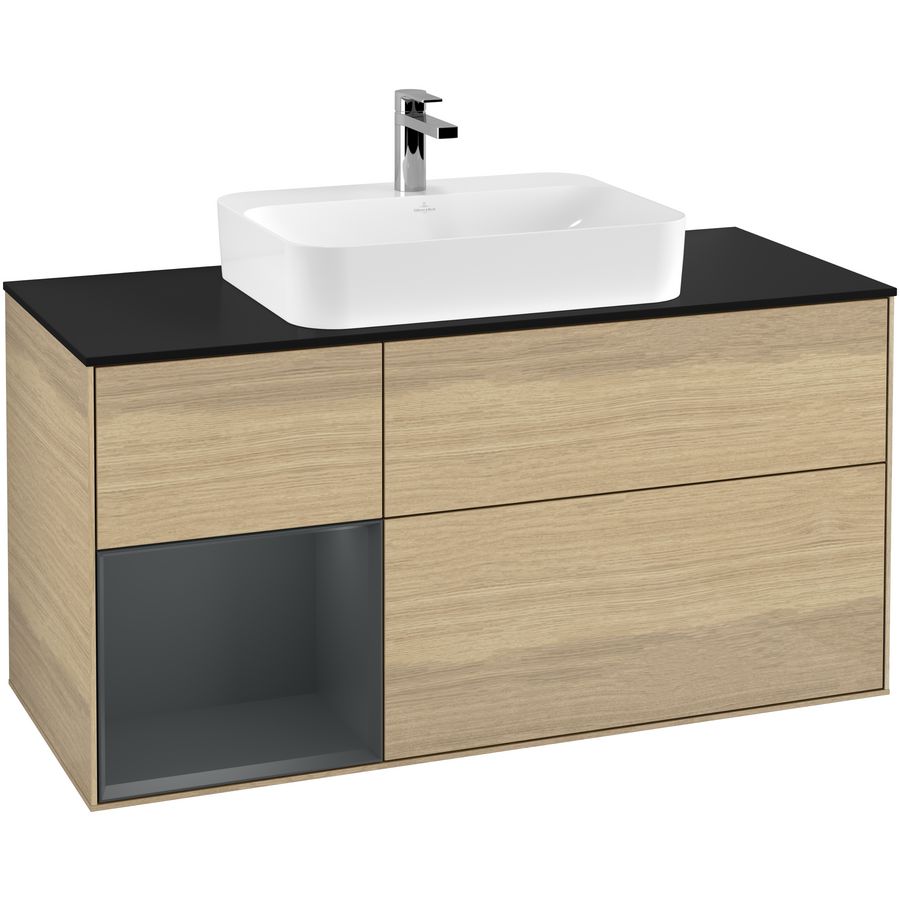 Wastafelonderkast Finion 1200x603x501mm Oak Veneer F412HGPC