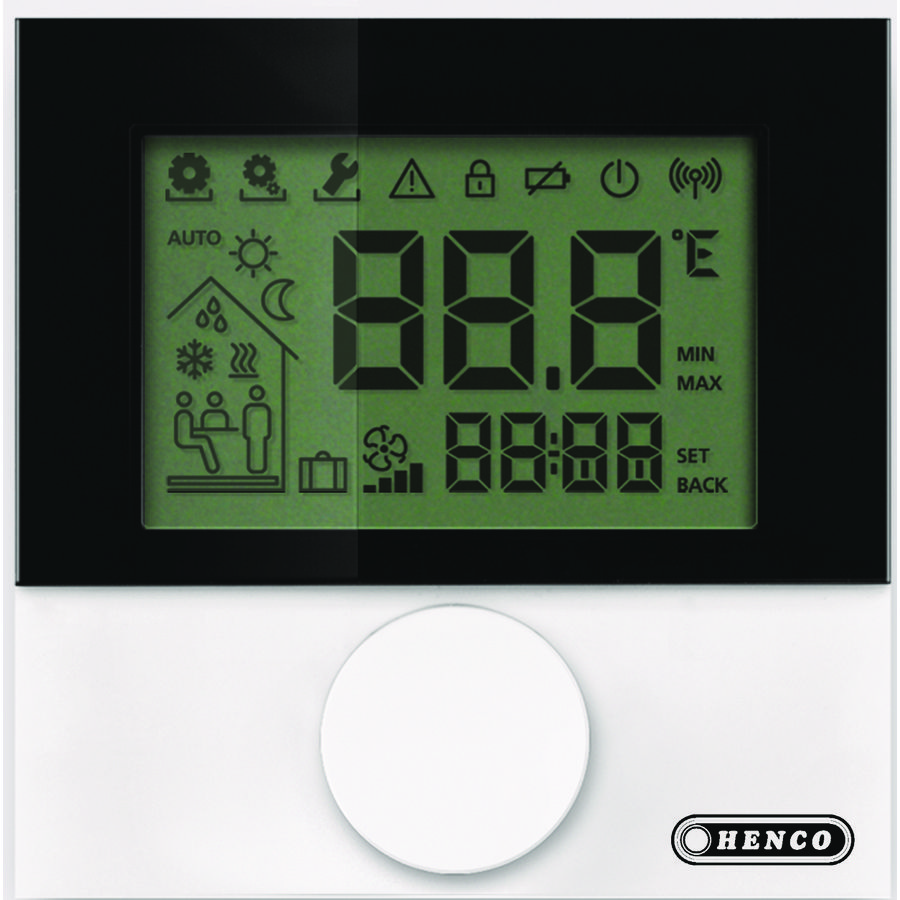 Thermostaat digitaal verwarmen/koelen draadloos (batterij)