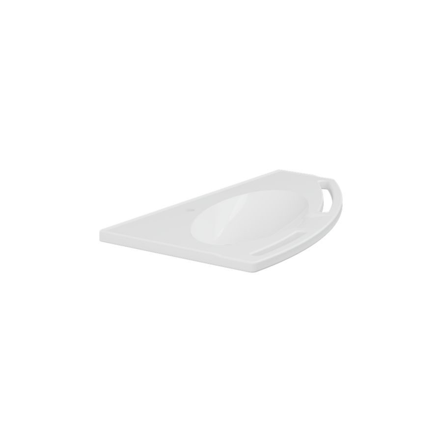 Wastafel zonder overloop rechts afgerond MATRIX ANGLE DEEP R2041000