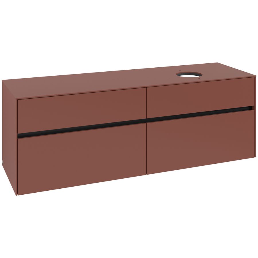 Wastafelonderkast Collaro 1600x548x500mm Wine Red C05100AH