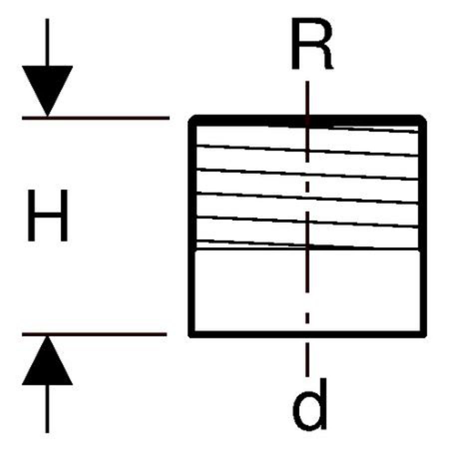 Polyethyleen (PE) puntstuk in versterkte uitvoering 56/2mm