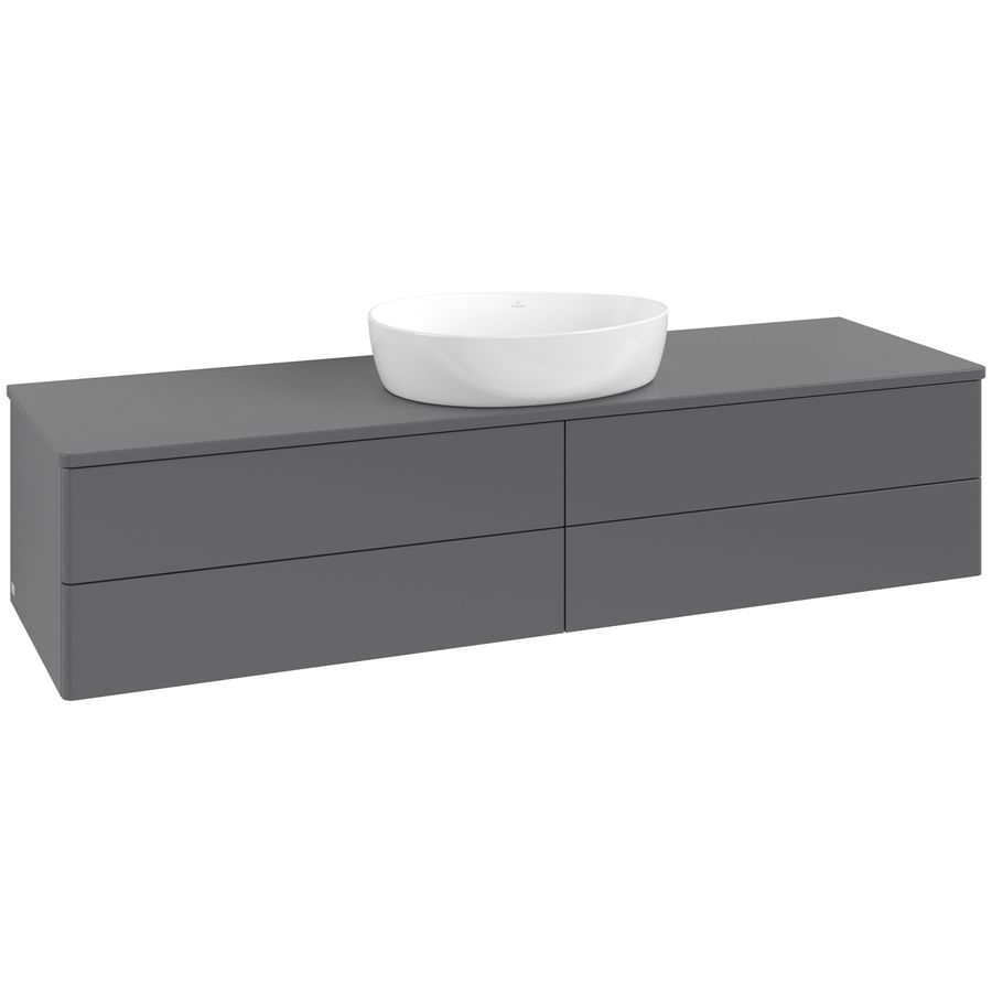 Wastafelonderkast Antao 1600x360x500mm Antr. Matt Lacquer K25050GK