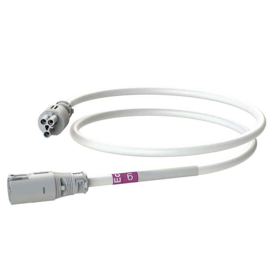 Koppelsnoer AW 6m 3G1,5 wit Eca VVE=10