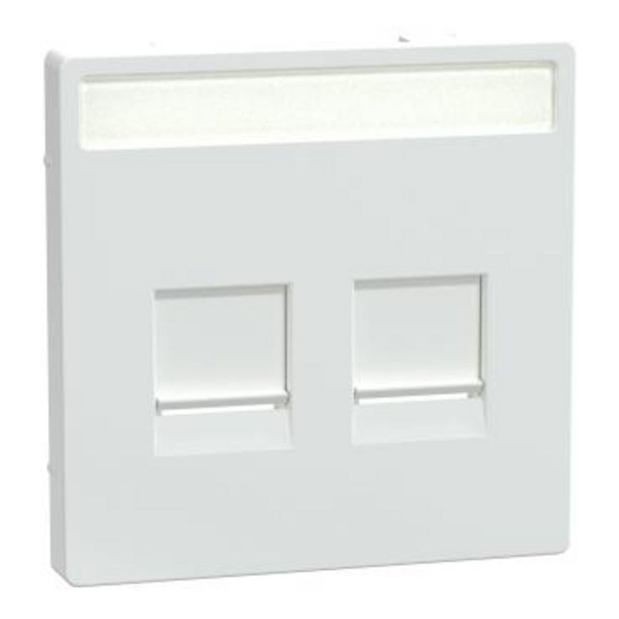 Centraalplaat RJ45 2-voudig Venster Lotuswit Systeem D