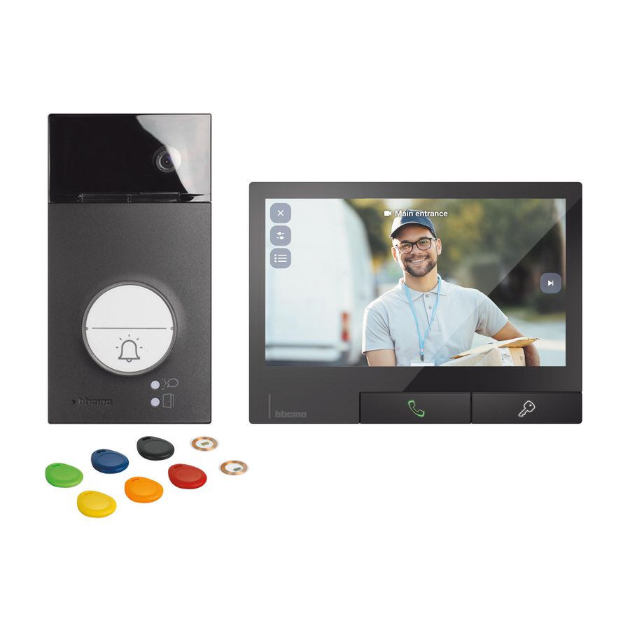 De Classe300X ZWART kit Linea 3000 ZWART Badge video-interc.