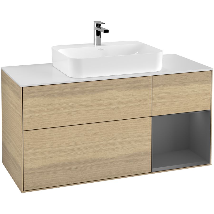 Wastafelonderkast Finion 1200x603x501mm Oak Veneer F421GKPC